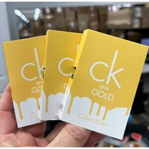 Lot of 3 Calvin Klein CK One Gold Fragrance Samples